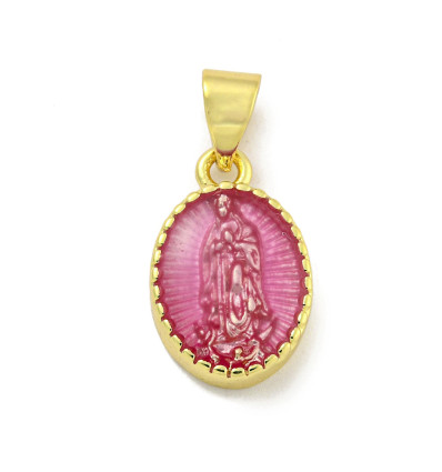 pendentif vierge dorée à l'or fin