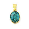 pendentif vierge émaillée bleu