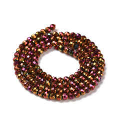 3x2.5mm - Chapelet perle en verre à facettes