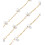 Chaine perle de culture en verre + acier inoxydable (10cm)