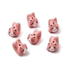 Perle chat en porcelaine