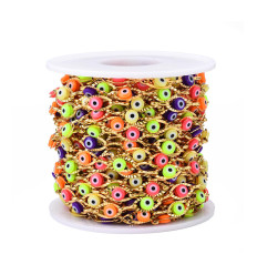 Chaine oeil protecteur fluo acier inoxydable (10cm)