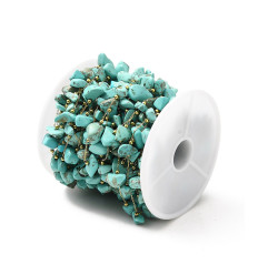 Chaine avec howlite acier inoxydable (10cm)