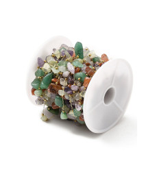 Chaine avec pierre acier inoxydable (10cm)