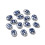 Perle ovale en porcelaine - fleurs bleus