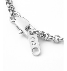 bracelet fini chaine rolo 19cm acier inoxydable (1pc)