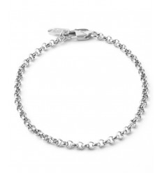 bracelet fini chaine rolo 19cm acier inoxydable (1pc)