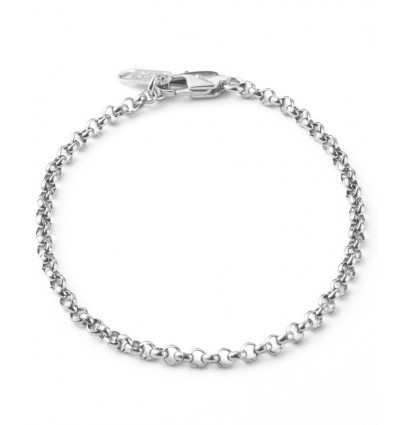 bracelet fini chaine rolo 19cm acier inoxydable (1pc)