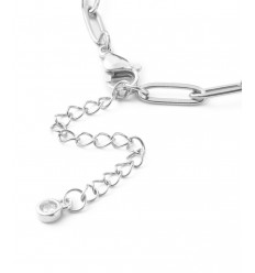 bracelet chaine trombone 19cm acier inoxydable (1pc)