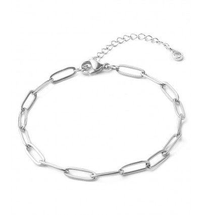 bracelet chaine trombone 19cm acier inoxydable (1pc)