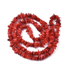 Coquillage teinté - Chapelet pierre chips