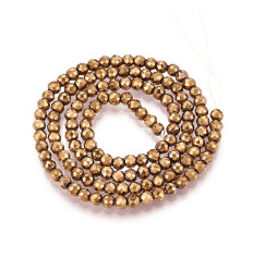 3x2.5mm - Chapelet perle en verre à facettes