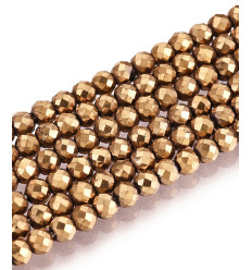 3x2.5mm - Chapelet perle en verre à facettes