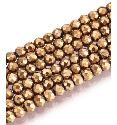 3x2.5mm - Chapelet perle en verre à facettes