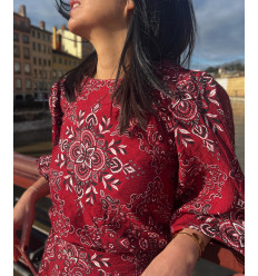 Viscose flammé Scarlett bandana - My Dress Made