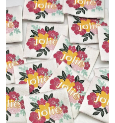 Jolie - Étiquette tissée à coudre