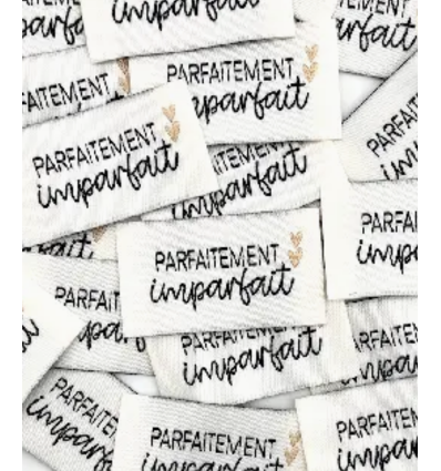 Parfaitement Imparfaite - Étiquette tissée à coudre