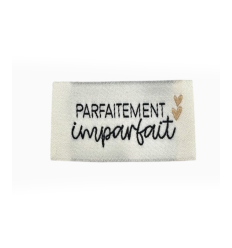 Parfaitement Imparfaite - Étiquette tissée à coudre