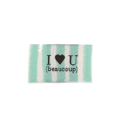  I love U - Étiquette tissée à coudre