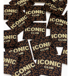 Iconic Club - Étiquette tissée à coudre