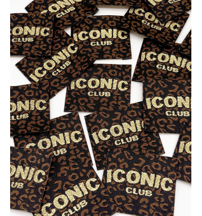 Iconic Club - Étiquette tissée à coudre