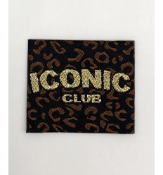 Iconic Club - Étiquette tissée à coudre