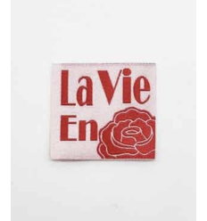 La vie en rose - Étiquette tissée à coudre