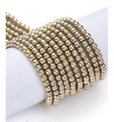 2.5mm - Chapelet perles en verre rondes