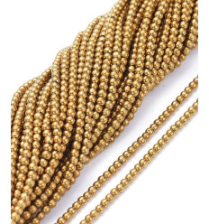 2.5mm - Chapelet perles en verre rondes