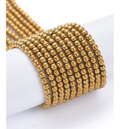 2.5mm - Chapelet perles en verre rondes