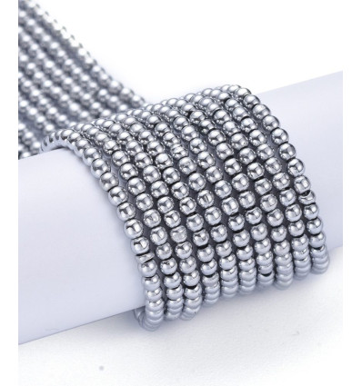 2.5mm - Chapelet perles en verre rondes