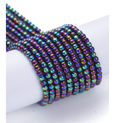 2.5mm - Chapelet perles en verre rondes