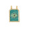 Pendentif oeil articulé + zircon vert