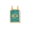 Pendentif oeil articulé + zircon vert
