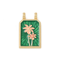 Pendentif plaque "palmier"