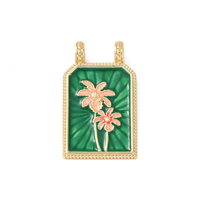 Pendentif plaque "palmier"