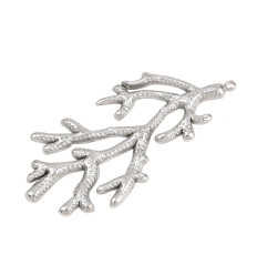 Pendentif corail argenté