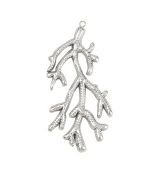 Pendentif corail argenté