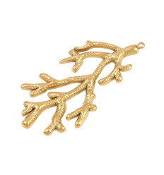 Pendentif corail doré
