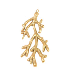 Pendentif corail doré
