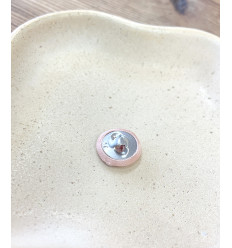 14mm - Bouton à recouvrir légèrement bombé