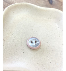 16mm - Bouton à recouvrir légèrement bombé