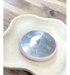 50mm - Bouton à recouvrir légèrement bombé