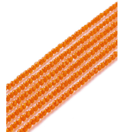 2mm - Chapelet perle en verre à facettes
