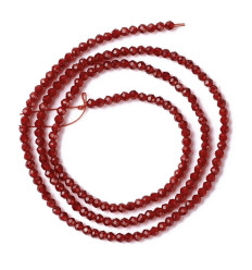 2mm - Chapelet perle en verre à facettes