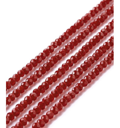 2mm - Chapelet perle en verre à facettes