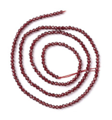 2mm - Chapelet perle en verre à facettes