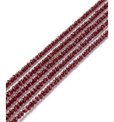 2mm - Chapelet perle en verre à facettes