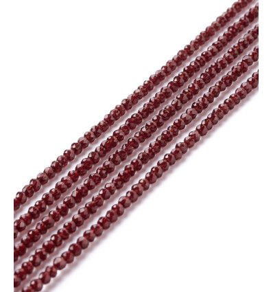 2mm - Chapelet perle en verre à facettes