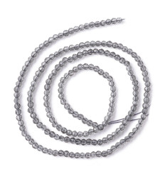 2mm - Chapelet perle en verre à facettes